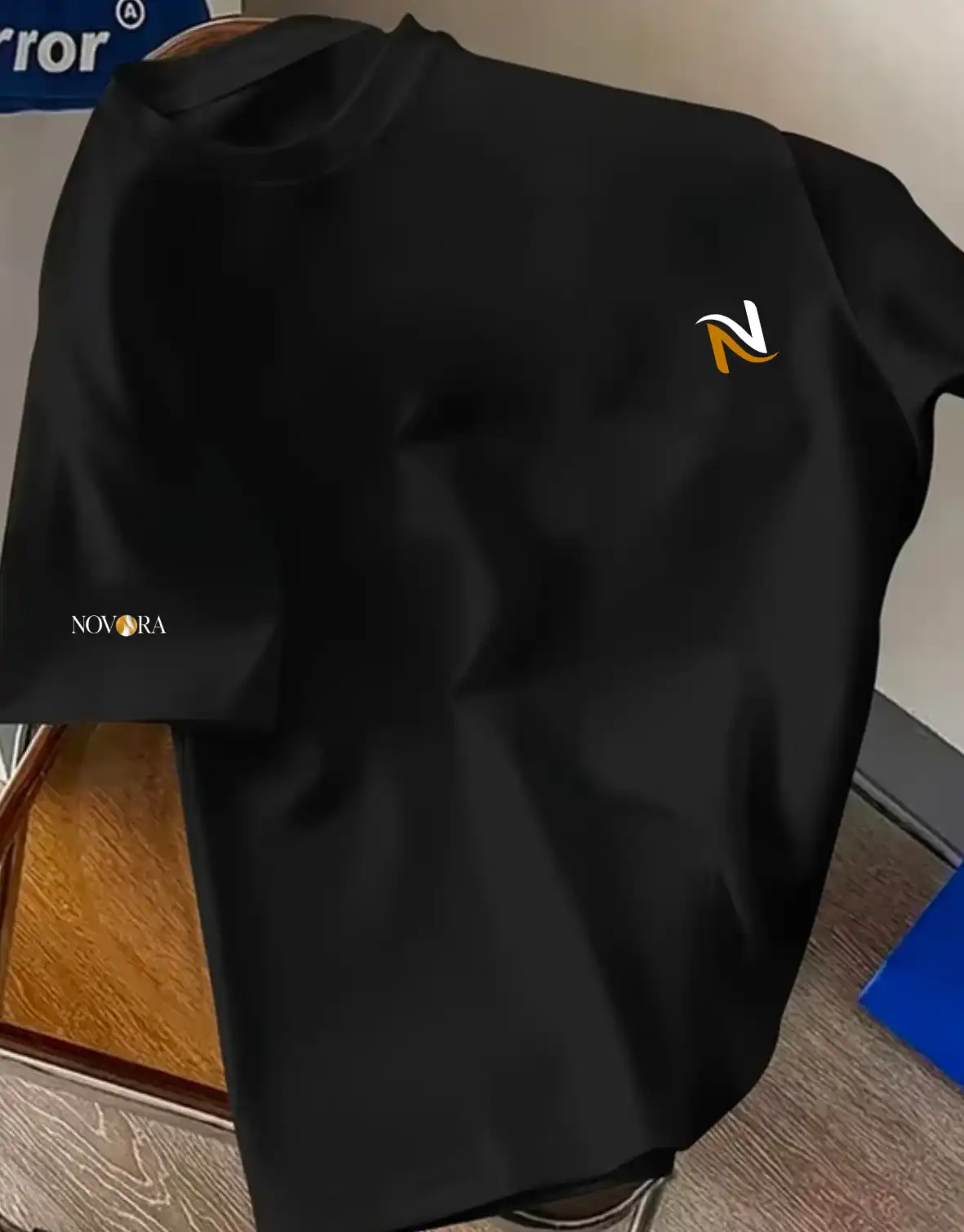 Product image of Black Signature Logo oversized Tee — NOVORA Crafted