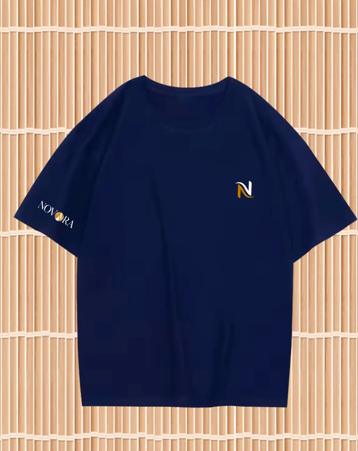 Product image of Navy Classic Logo oversized Tee — by NOVORA