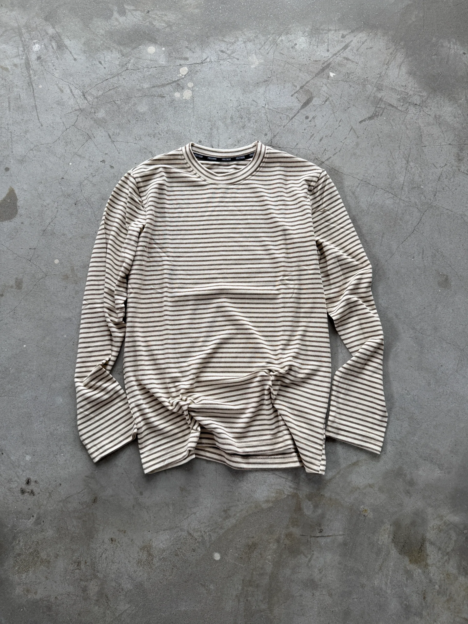 Stripe Fitted Full Sleeve Tee