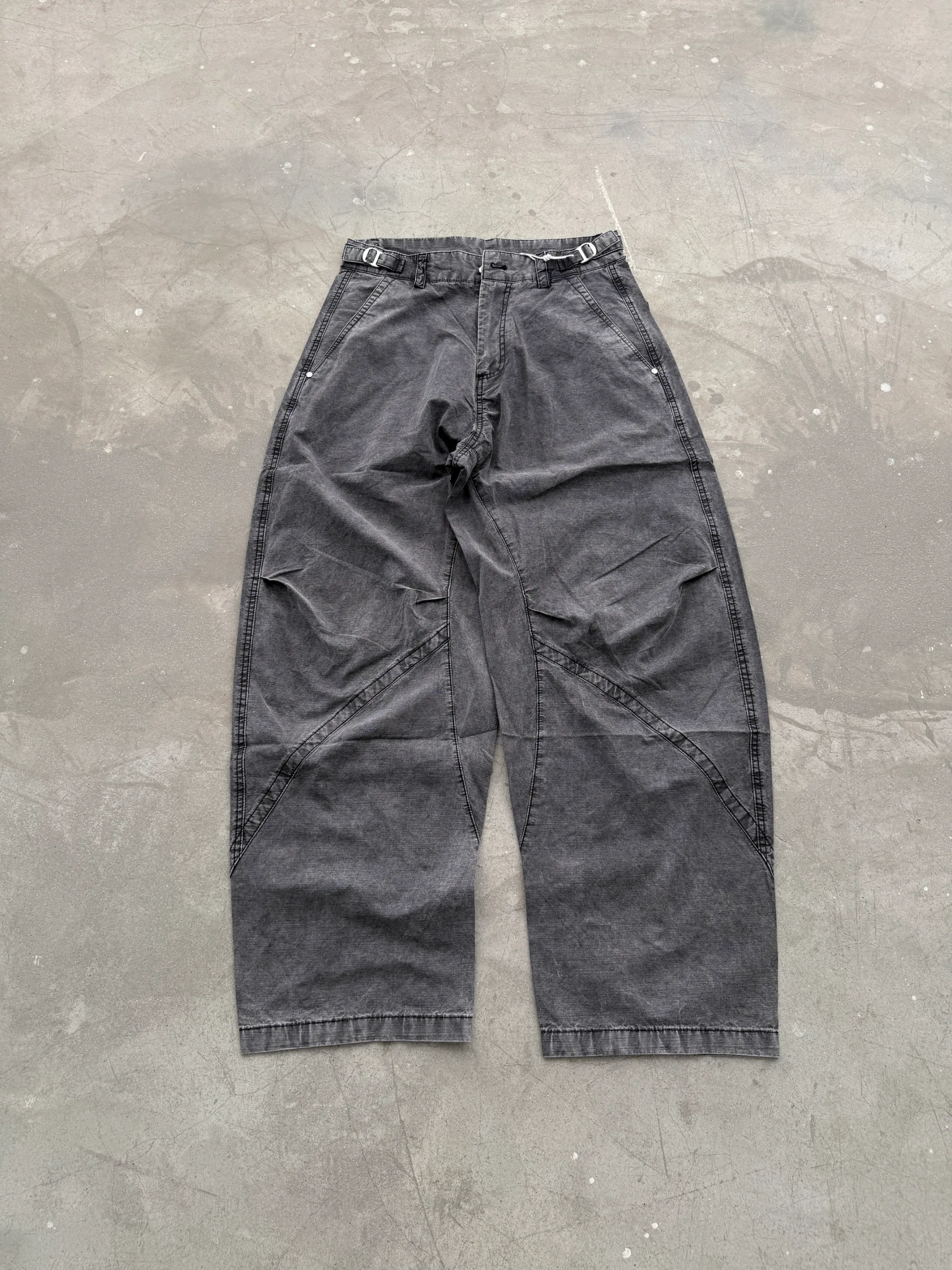 Washed Balloon Parachute Pants