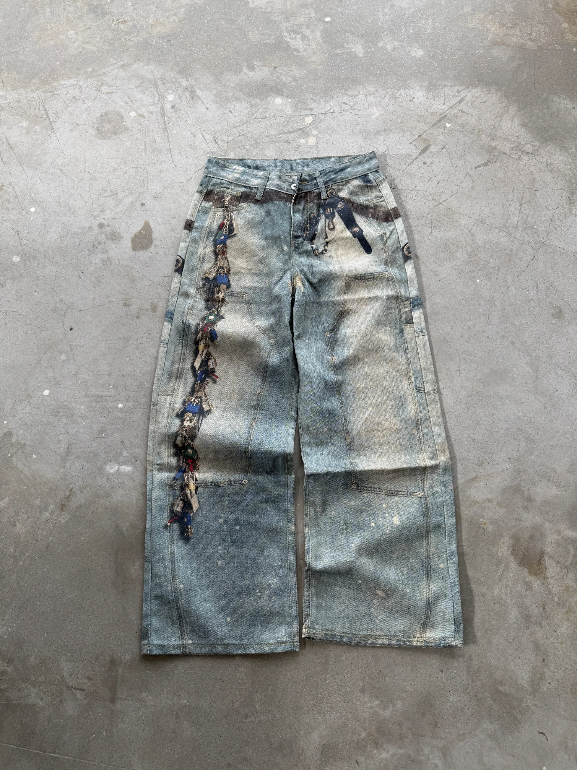 3D printed Wide Leg Jeans
