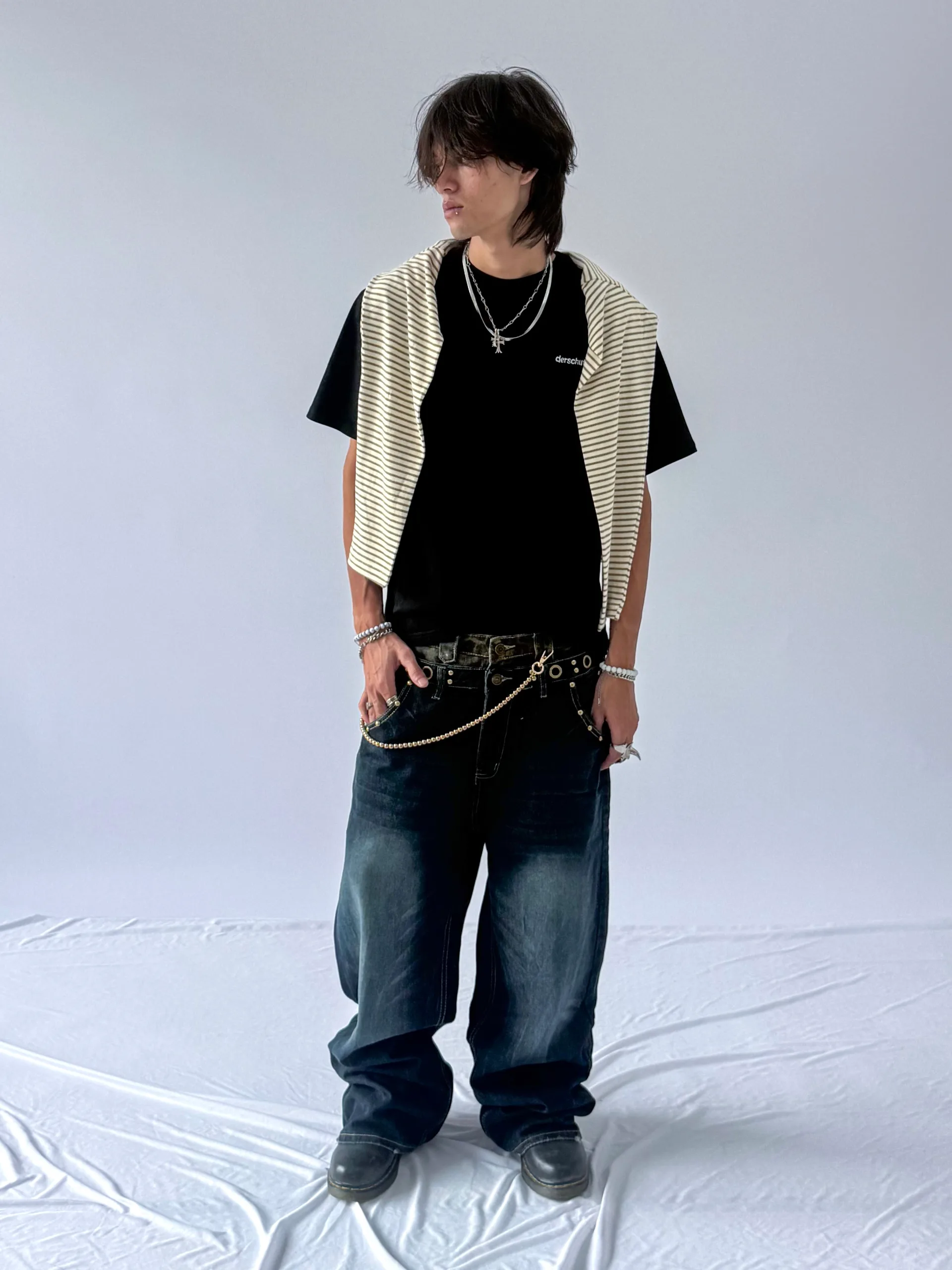 Double Waist Vintage Baggy Pants