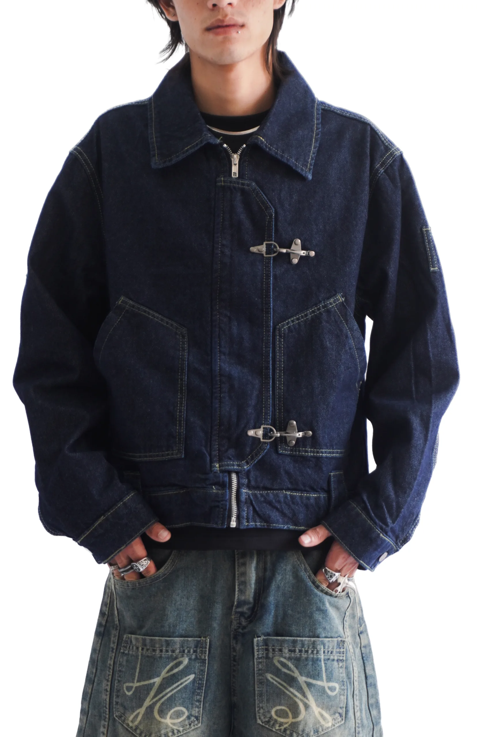 Blue Clasp Denim jacket