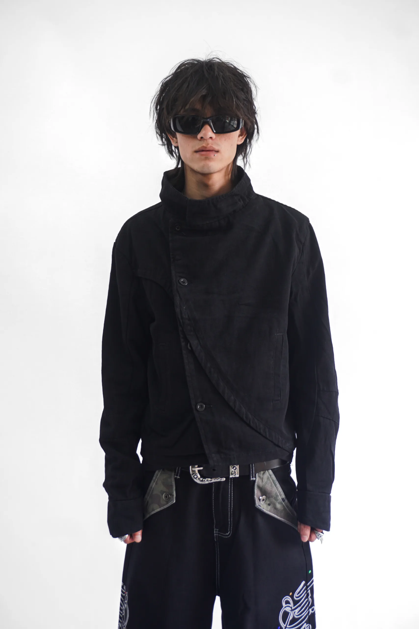 Asymmetric High Neck Jacket