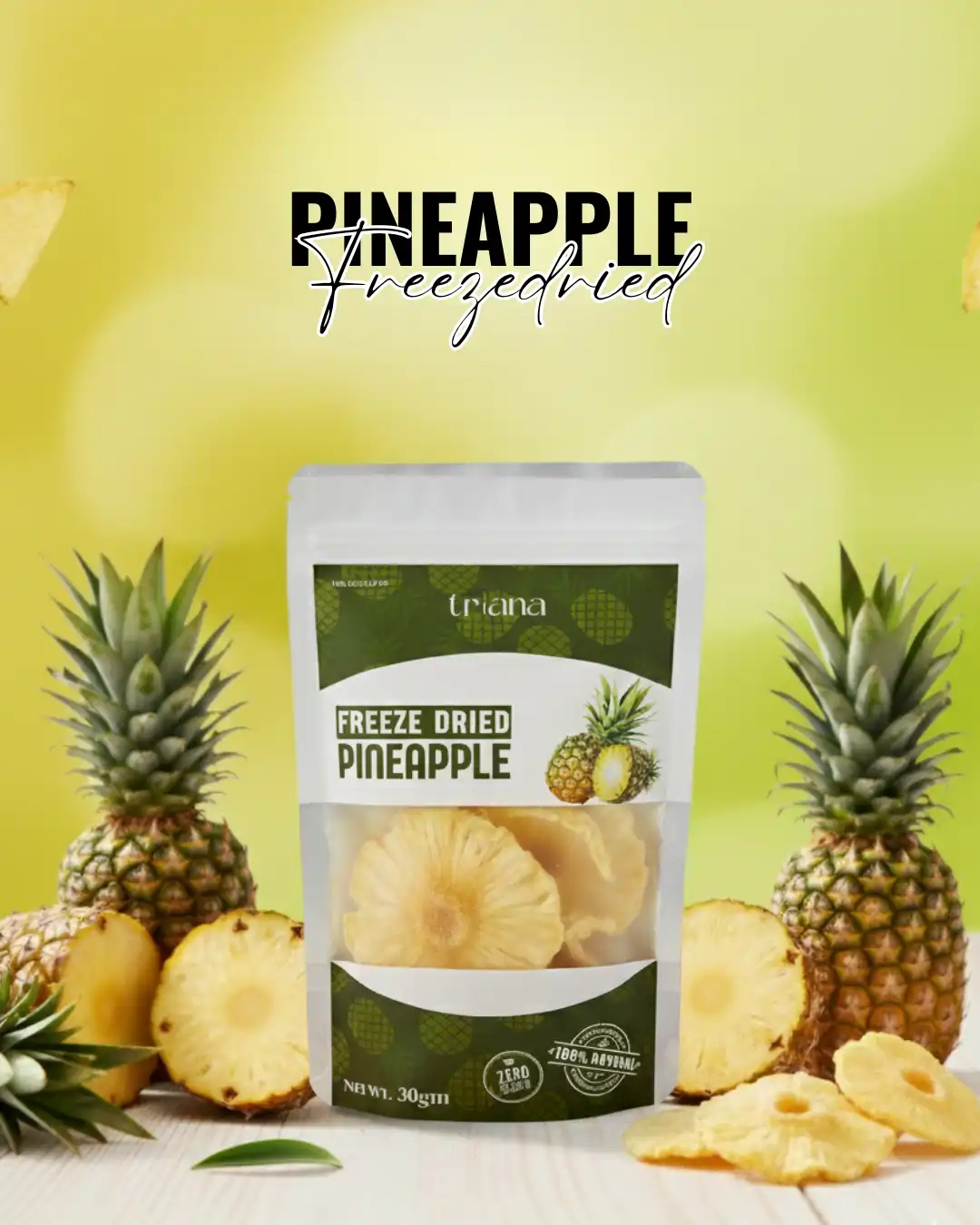 Product image of Freeze Dried Pineapple (30gm)