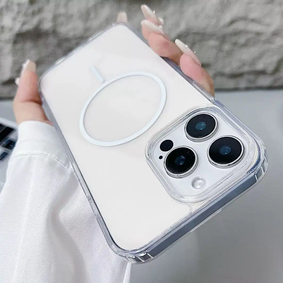 Product image of Anti-yellow transparent magsafe with 1 Year guarantee