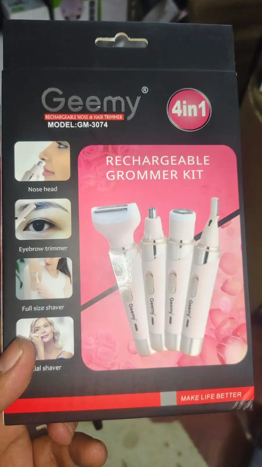 Product image of Geemy GM-3074 4 in 1 Electric Razor for Women – Painless Hair Removal