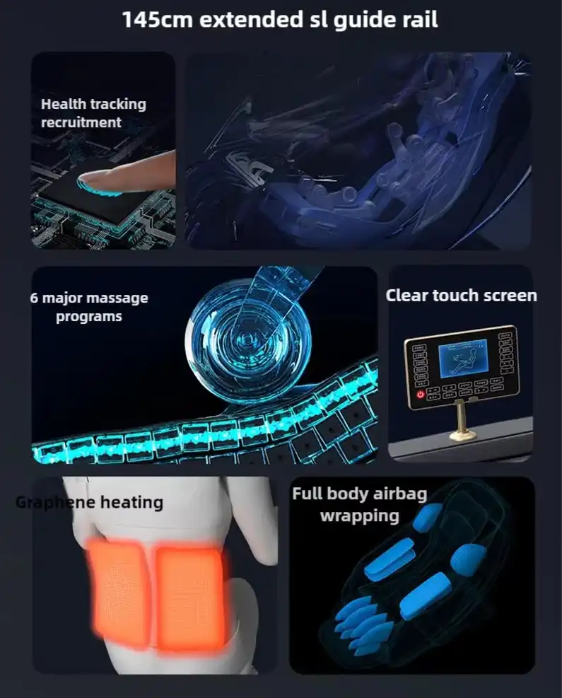 Product image of Massage Chair / Luxury 4D SL Track Full Body Massage Chair with Shiatsu Kneading-PIQ T8