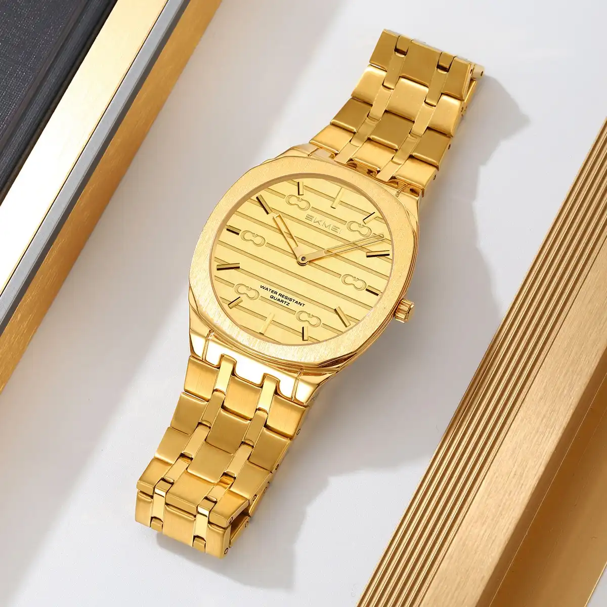 Product image of SKMEI 9372 Luxury  Men’s Quartz Watch – Premium Stainless Steel Waterproof Business Watch for Men