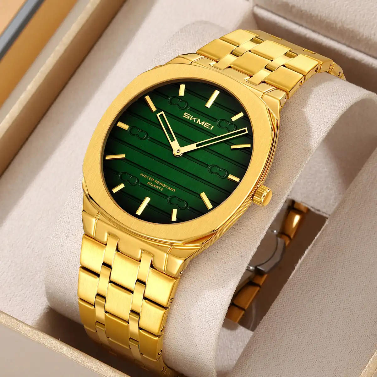 Product image of SKMEI 9372 Luxury  Men’s Quartz Watch – Premium Stainless Steel Waterproof Business Watch for Men