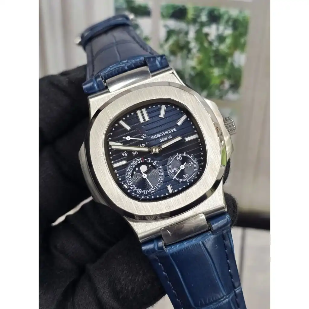 Product image of Patek Philippe Nautilus 5712G-001 Moonphase Premium Replica – Luxury Leather Strap Edition for Men