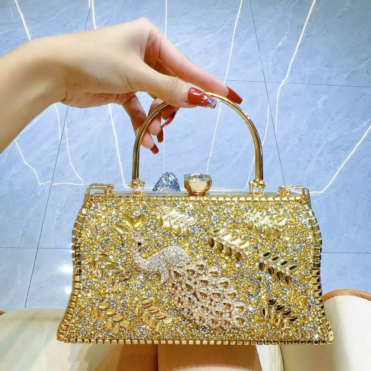 Product image of Luxury Rhinestone Evening Clutch Bag – Sparkling Bridal & Party Handbag FSC-00107