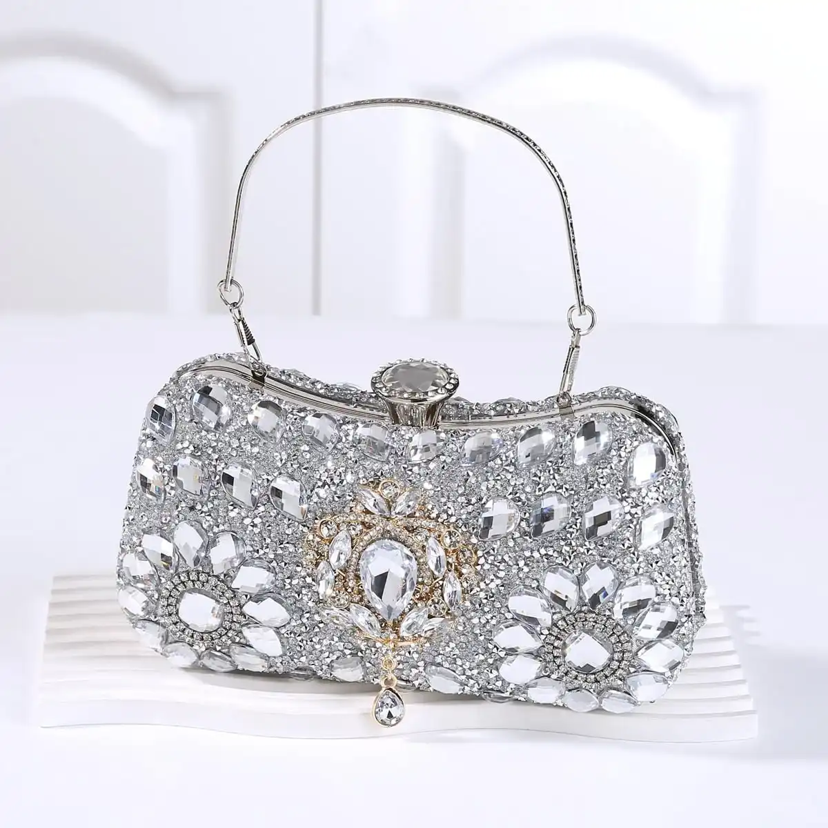 Product image of Luxury Crystal Studded Bridal Clutch & Evening Bag FSC-00106