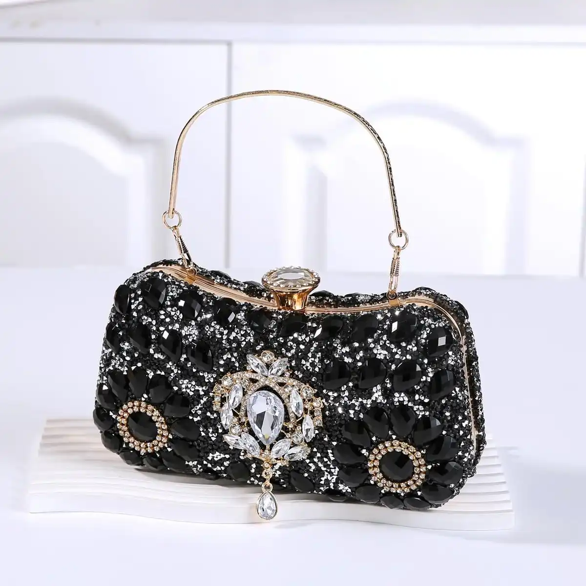 Product image of Luxury Crystal Studded Bridal Clutch & Evening Bag FSC-00106