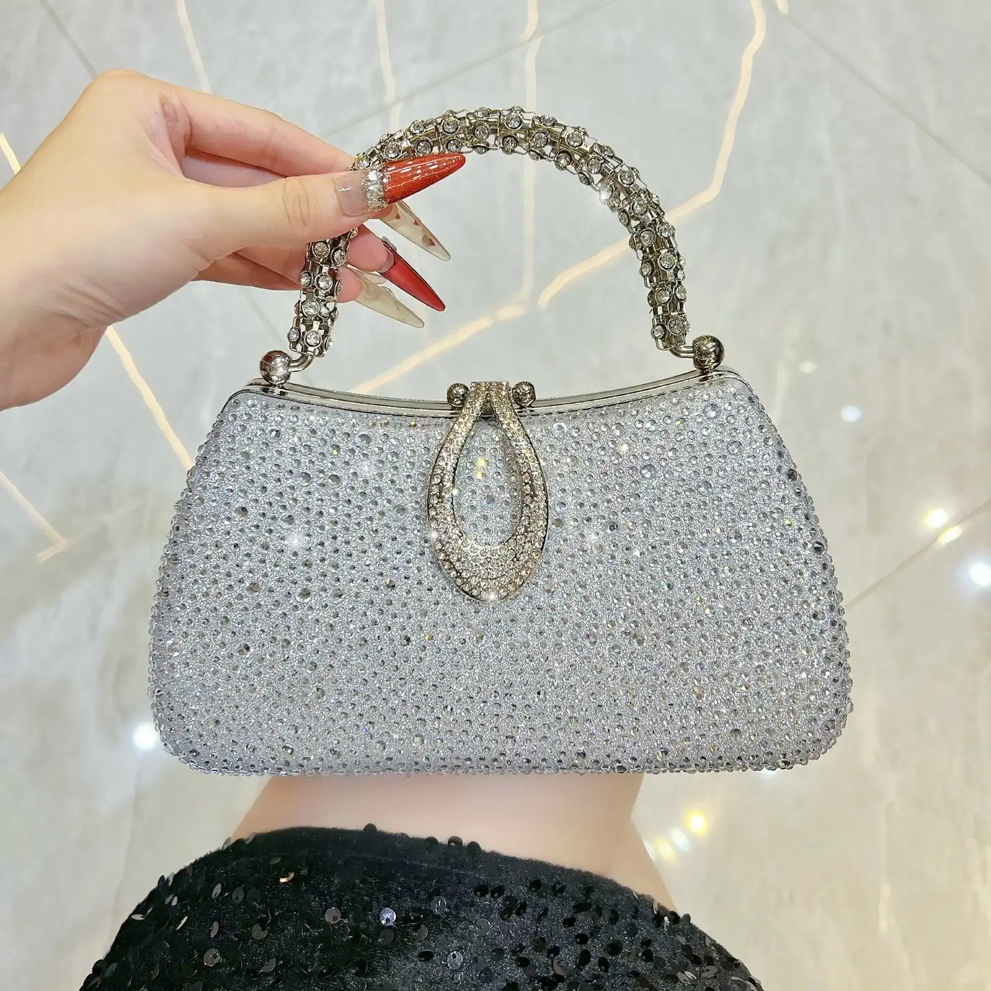 Product image of Colorful beaded wedding design evening party luxury women's handbags  l FSC-00114