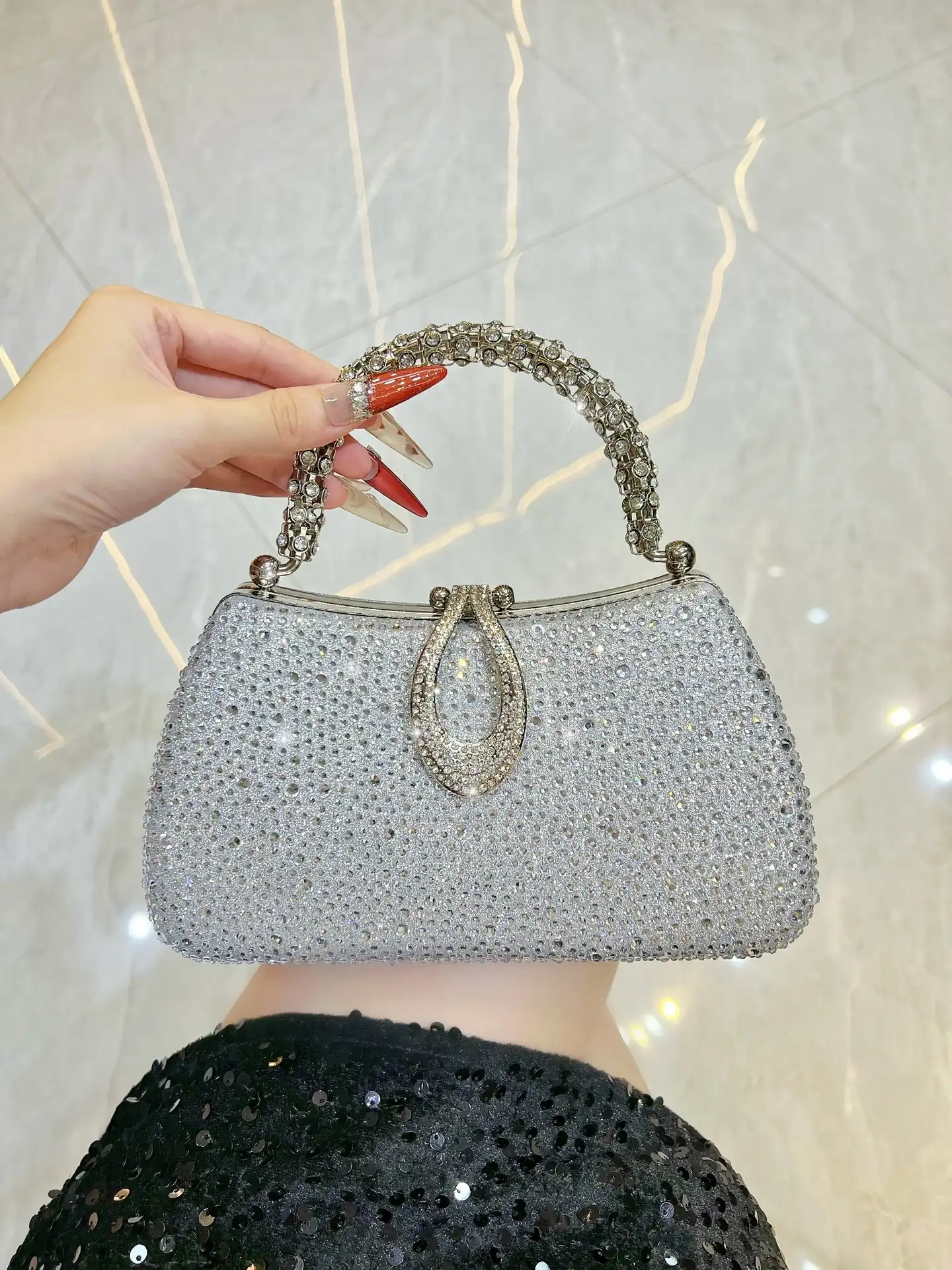 Product image of Colorful beaded wedding design evening party luxury women's handbags  l FSC-00114