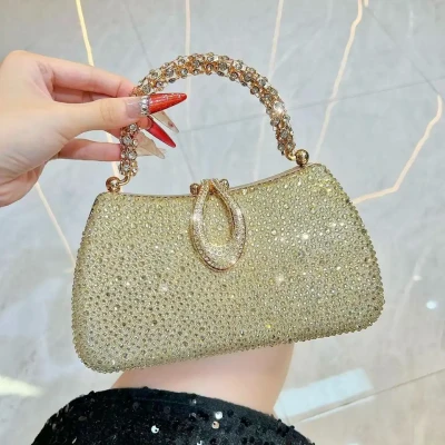 Colorful beaded wedding design evening party luxury women's handbags  l FSC-00114