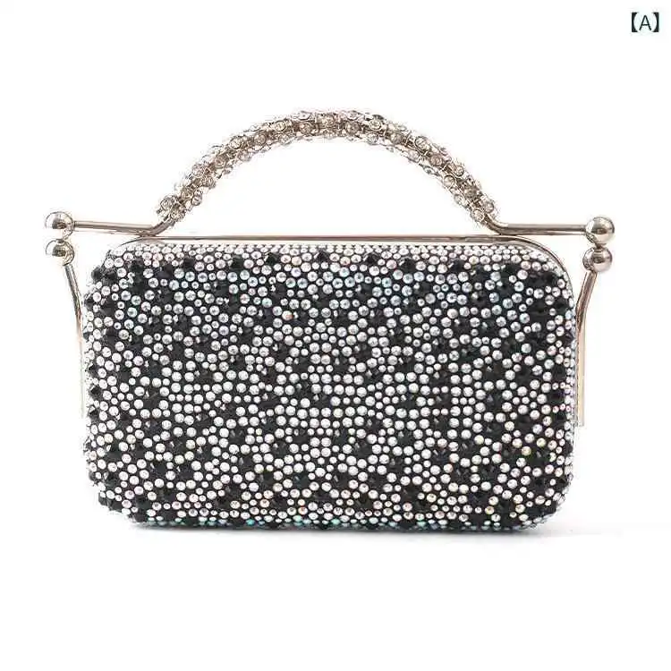 Product image of Rhinestone or crystal-embellished evening clutch bag  l FSC-00115