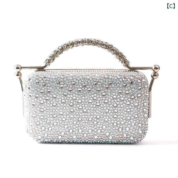 Product image of Rhinestone or crystal-embellished evening clutch bag  l FSC-00115