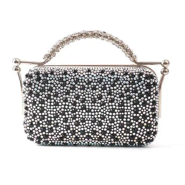 Product image of Rhinestone or crystal-embellished evening clutch bag  l FSC-00115