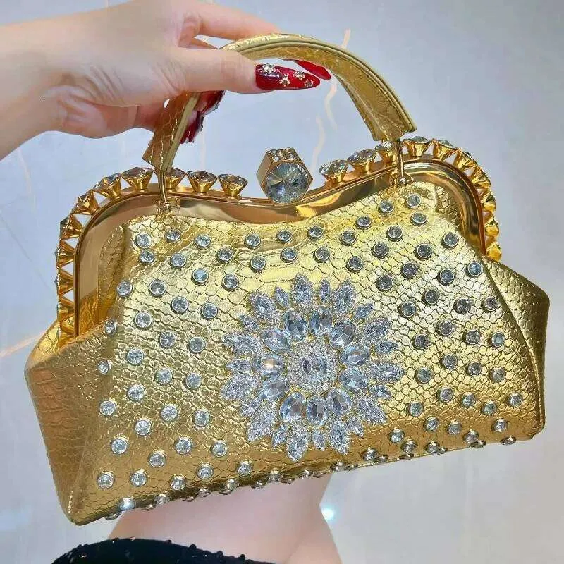 Product image of luxury fashion diamond-embellished women's leather top-handle handbags  l FSC-00111