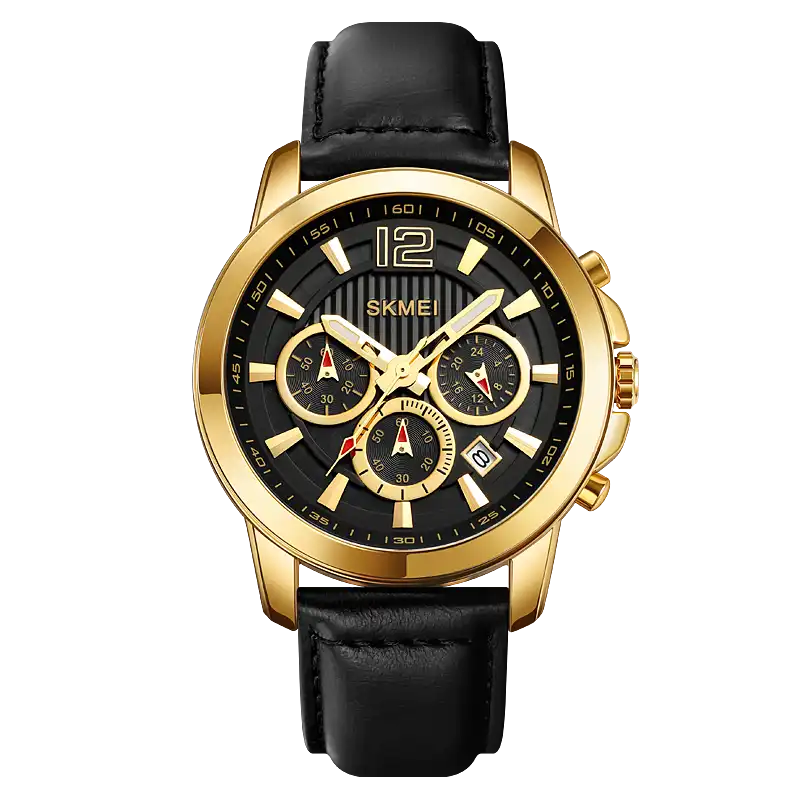 Product image of SKMEI 1989 men's chronograph quartz watch with a leather strap