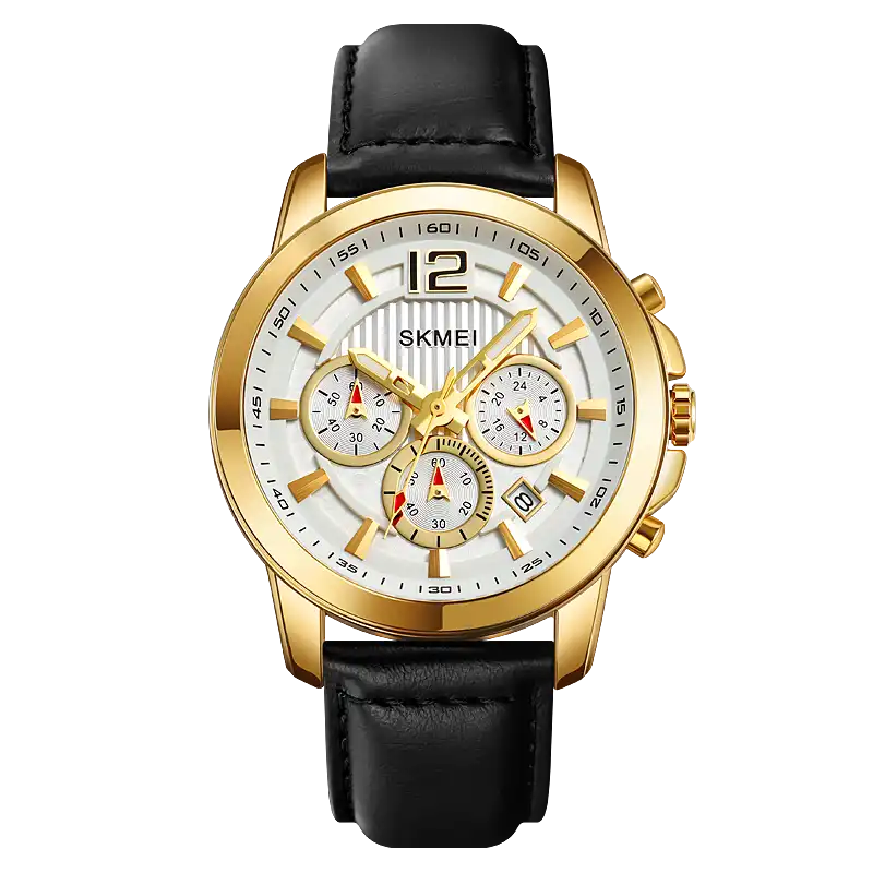 Product image of SKMEI 1989 men's chronograph quartz watch with a leather strap