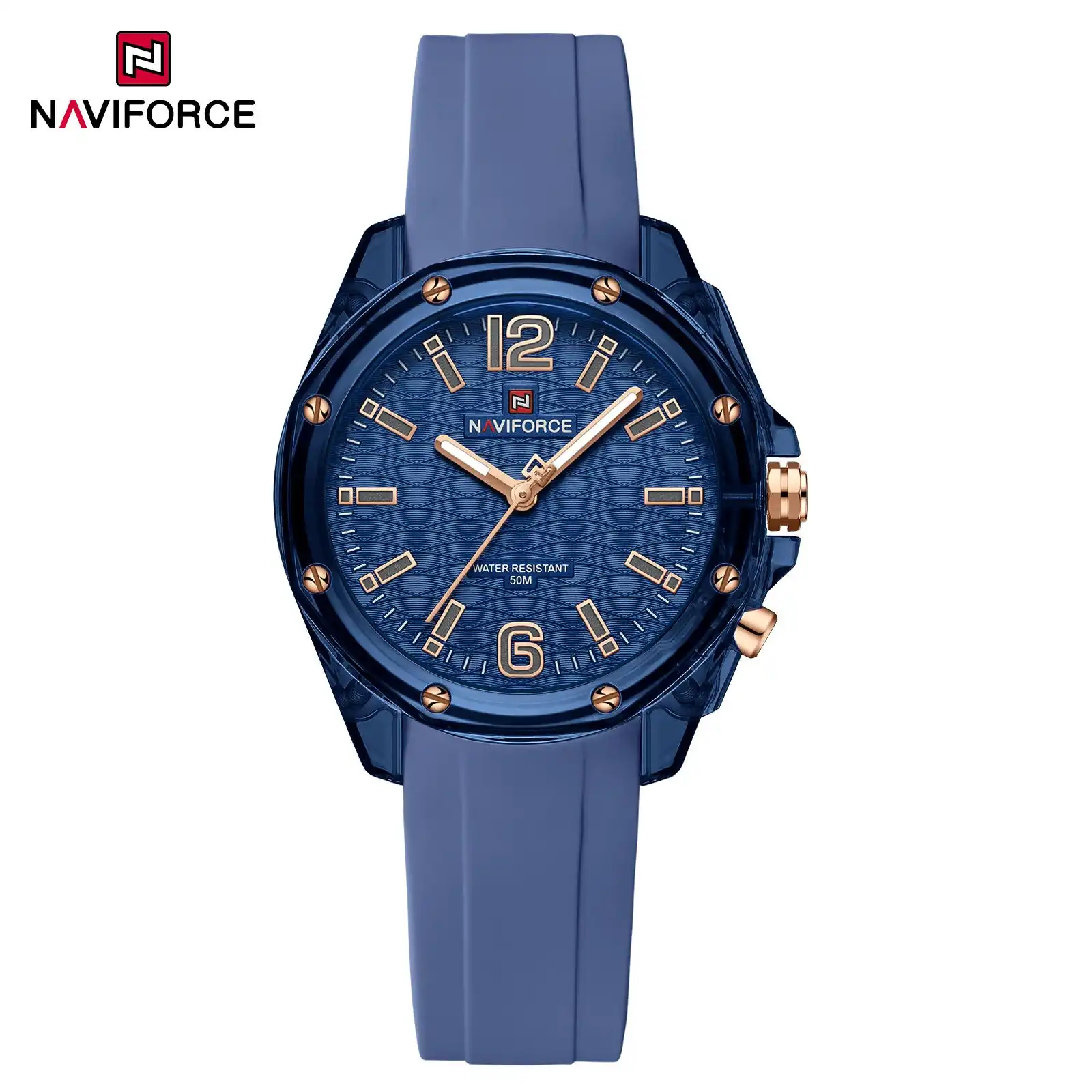 Product image of Naviforce NF6103 women's quartz watch with multiple color variants.
