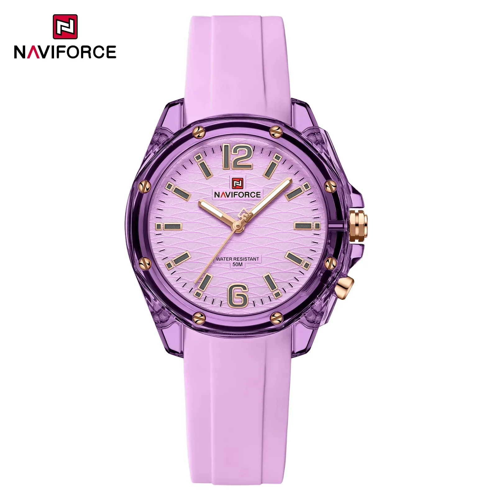 Product image of Naviforce NF6103 women's quartz watch with multiple color variants.