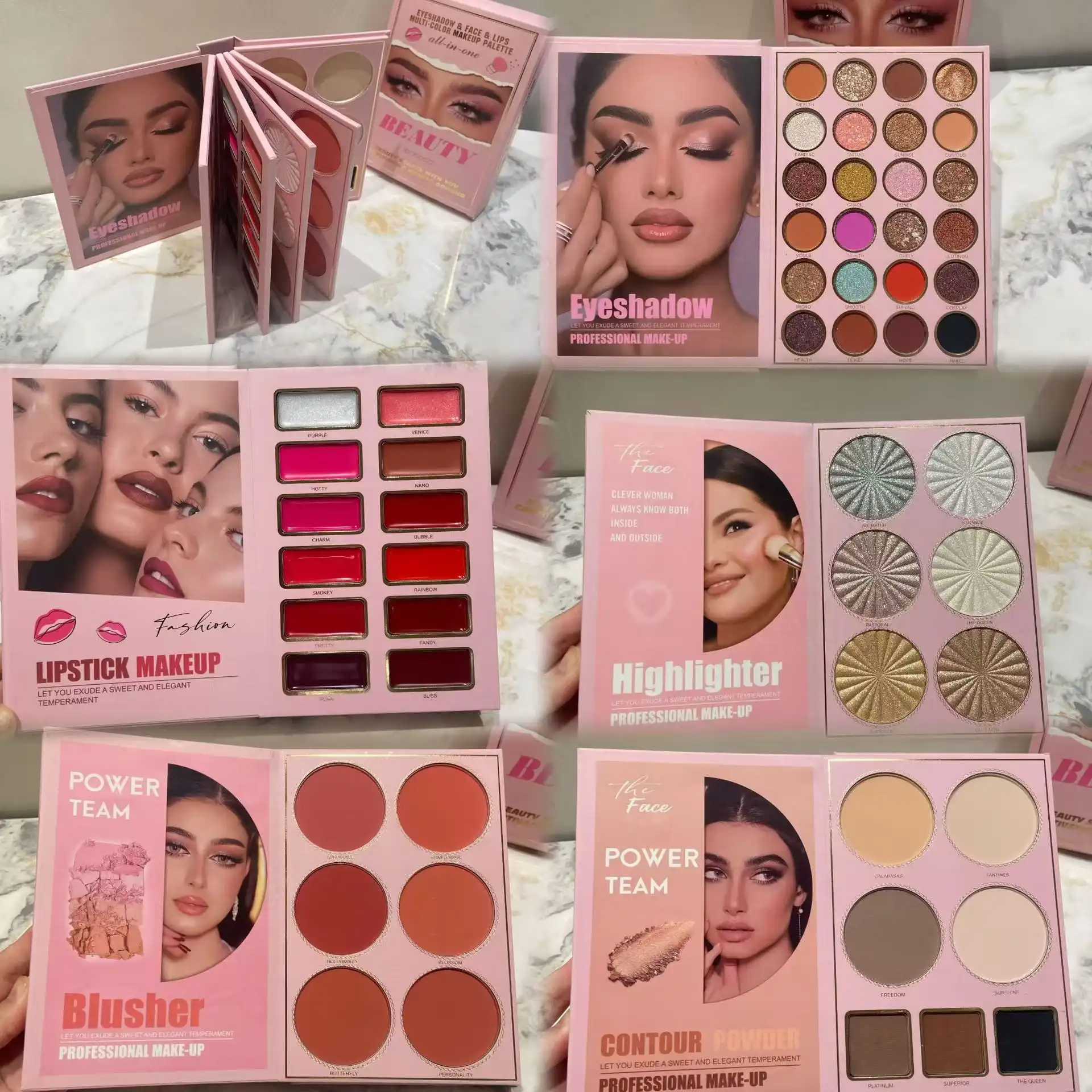 Product image of IGOODCO 5-in-1 Beauty Book All-In-One Makeup Palette (Eyeshadow, Lipstick, Highlighter, Blusher & Contour) - FSC-00128