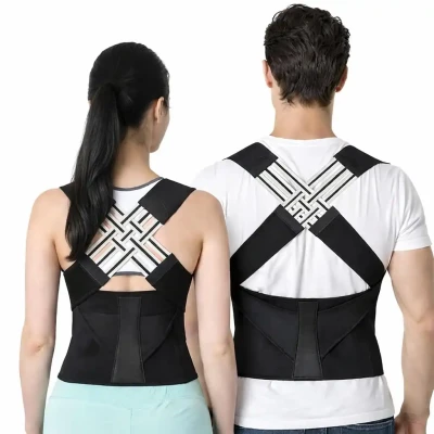 Body Posture Corrector Belt for Men & Women | Back Straight Belt for Pain Relief, Shoulder Support & Spine Alignment | Adjustable Upper Back Brace and Clavicle Support UNC-00501