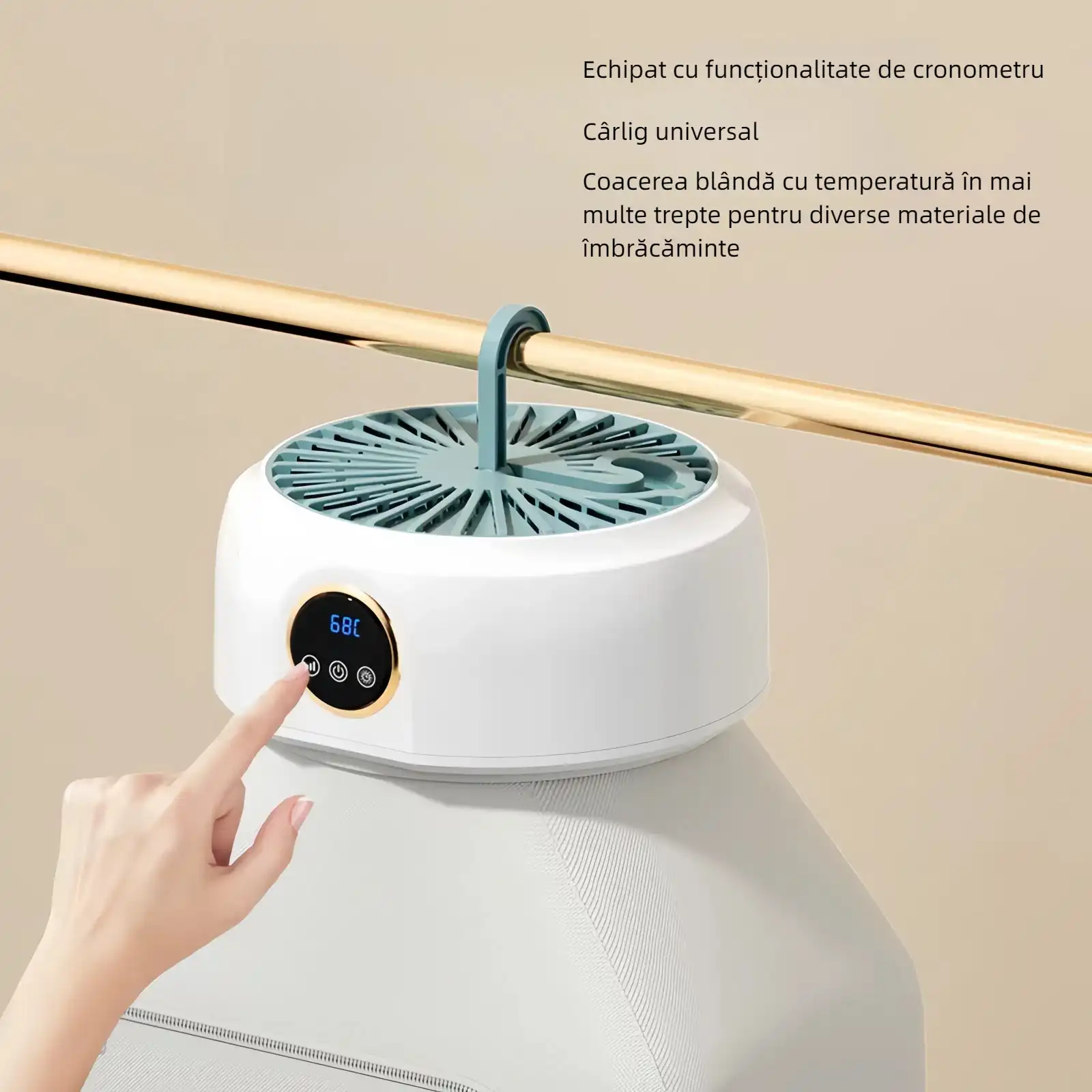 Product image of Portable Electric Clothes Drying Heater with Timer and Folding Drying Bag UNC-00504