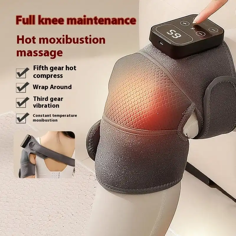 Product image of Electric Heated Knee Massager with Vibration – Infrared Thermal Therapy Wrap for Arthritis & Joint Pain Relief UNC-00503 Double Pack