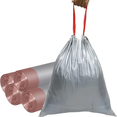 Premium Thickened Drawstring Garbage Bags (45x50cm) – 15 Pcs/Roll HOME-00103