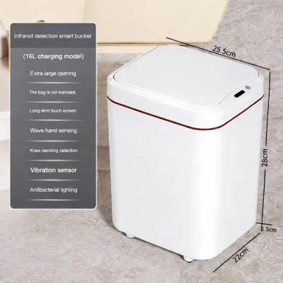 Smart Motion Sensor Trash Can –16L Automatic Touchless Dustbin  for Kitchen & Bathroom HOME-00102