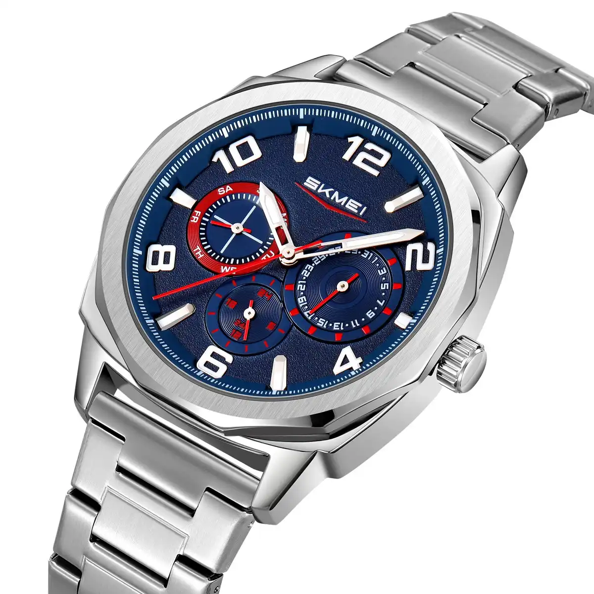 Product image of SKMEI 9350 Luxury Business Quartz Watch for Men - Stainless Steel Waterproof Wristwatch with Date & Week Display