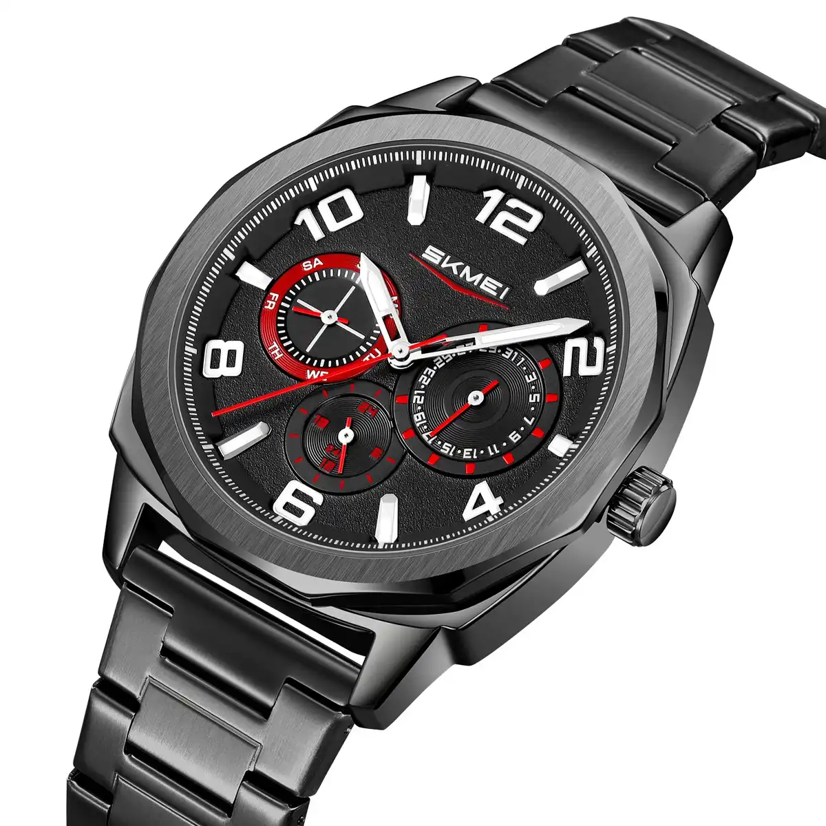 Product image of SKMEI 9350 Luxury Business Quartz Watch for Men - Stainless Steel Waterproof Wristwatch with Date & Week Display