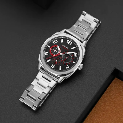 SKMEI 9350 Luxury Business Quartz Watch for Men - Stainless Steel Waterproof Wristwatch with Date & Week Display