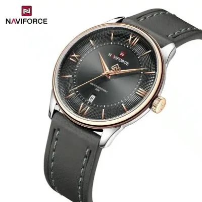 Naviforce NF9272L Luxury Men's Analog Watch – Genuine Leather Strap & Date Display