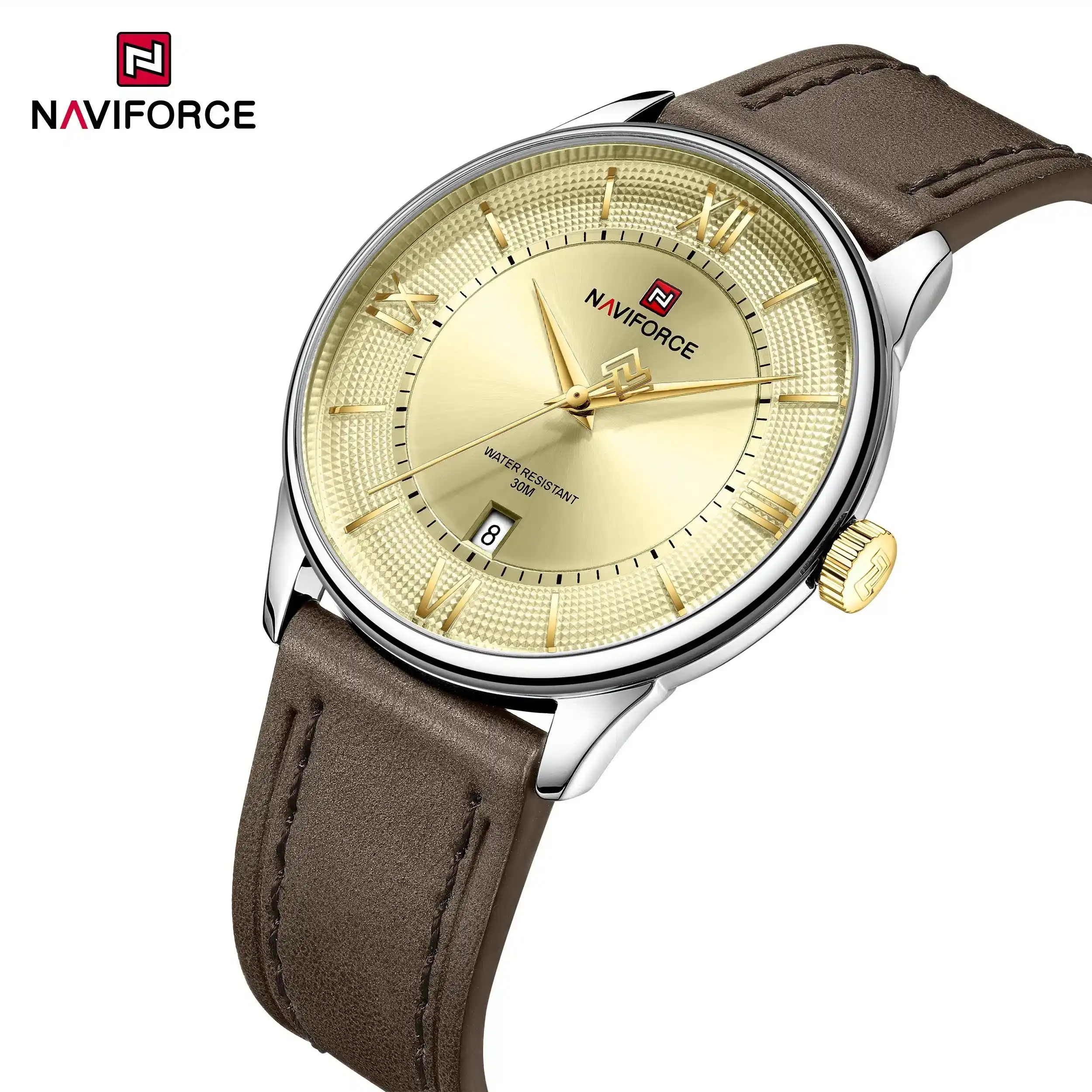 Product image of Naviforce NF9272L Luxury Men's Analog Watch – Genuine Leather Strap & Date Display