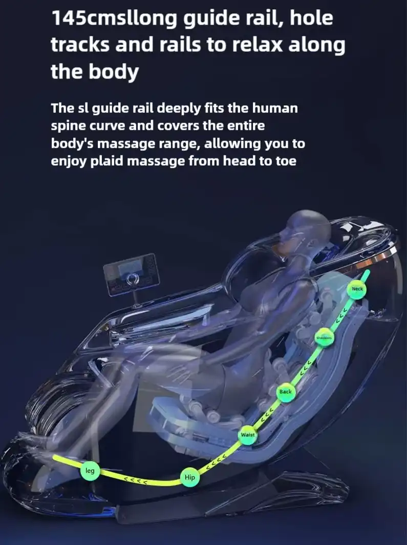 Product image of PIQ 4D Luxury Zero Gravity SL-Track Massage Chair with AI Health Detection & Voice Control MSP-00113