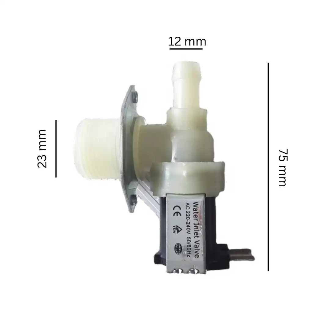 Product image of Universal Steam Machine Water Inlet Solenoid Valve (1-Way, 90-Degree, AC 220V-240V) CON-00102PART5
