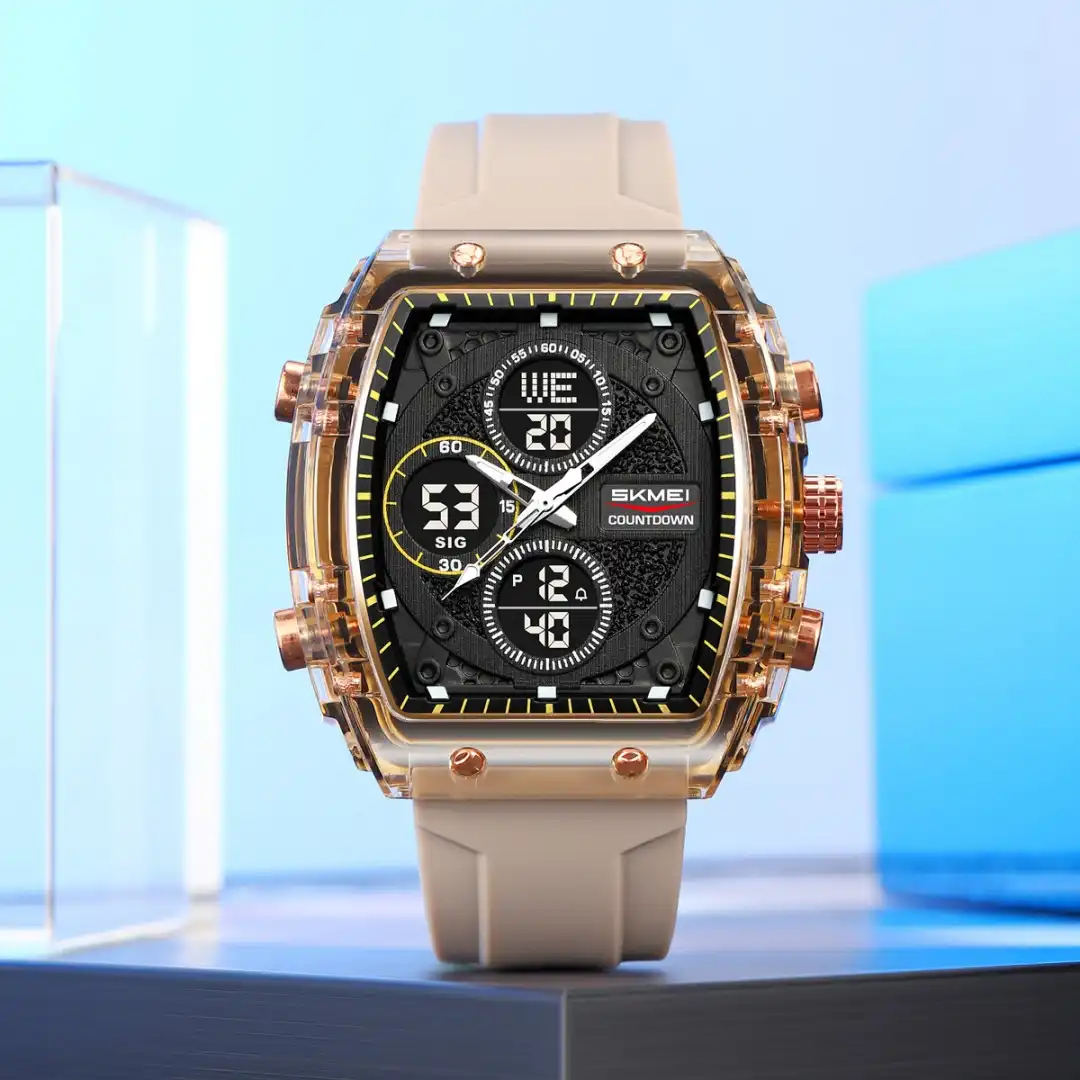 Product image of SKMEI 2602 Men’s Dual Time Sports Watch | Digital Chronograph Multifunction Watch | Silicone Strap
