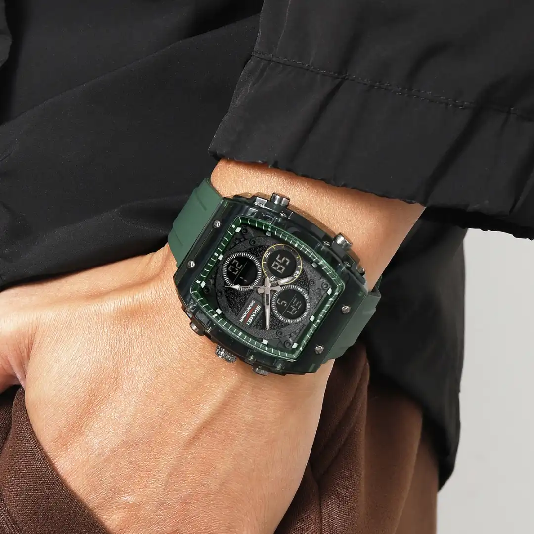 Product image of SKMEI 2602 Men’s Dual Time Sports Watch | Digital Chronograph Multifunction Watch | Silicone Strap