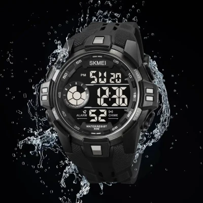 SKMEI 2123 Men’s Digital Analog Sports Watch – 50M Water Resistant, Dual Time, Resin Strap