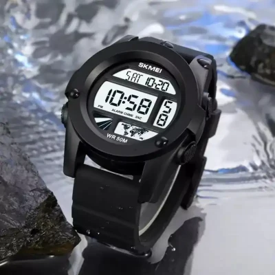 SKMEI 1906 Men’s Digital Sports Watch – 50M Waterproof, Stopwatch, Alarm, Date & LED Light