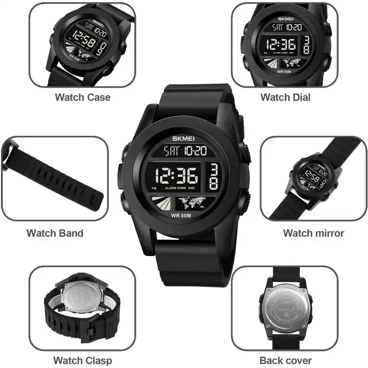 Product image of SKMEI 1906 Men’s Digital Sports Watch – 50M Waterproof, Stopwatch, Alarm, Date & LED Light