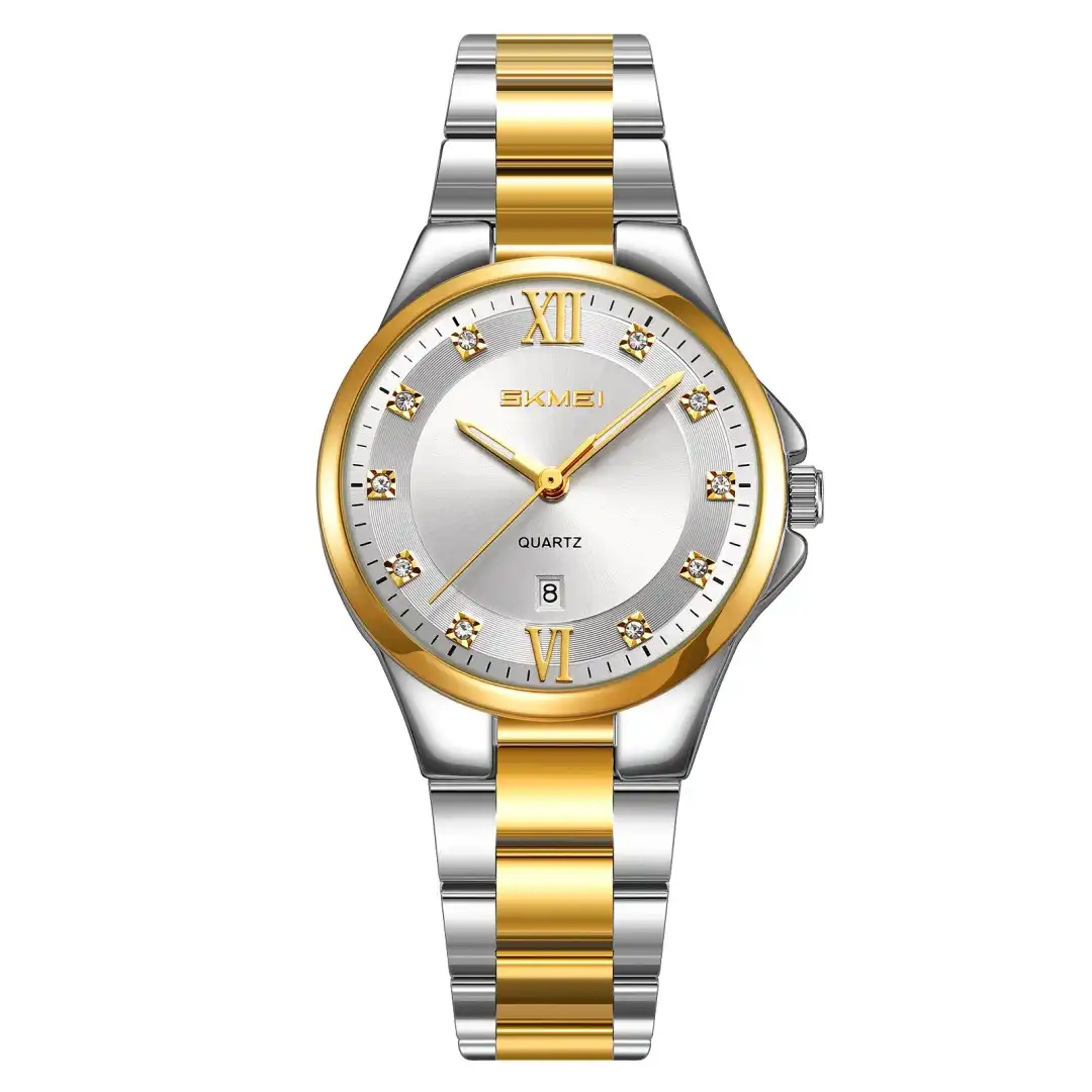 Product image of SKMEI 9409 Women’s Luxury Diamond Quartz Watch – Stainless Steel Bracelet, Date Display & Luminous Analog Watch