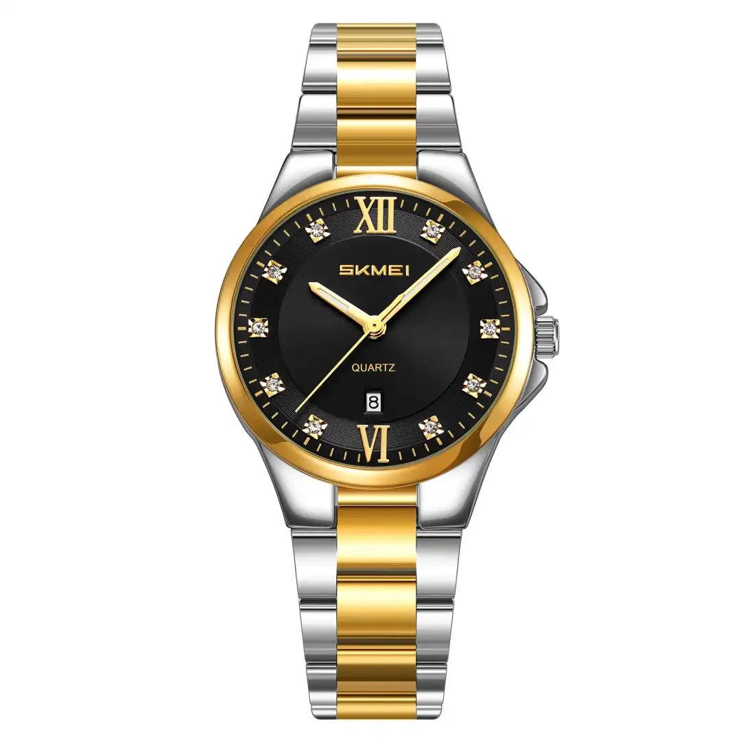 Product image of SKMEI 9409 Women’s Luxury Diamond Quartz Watch – Stainless Steel Bracelet, Date Display & Luminous Analog Watch