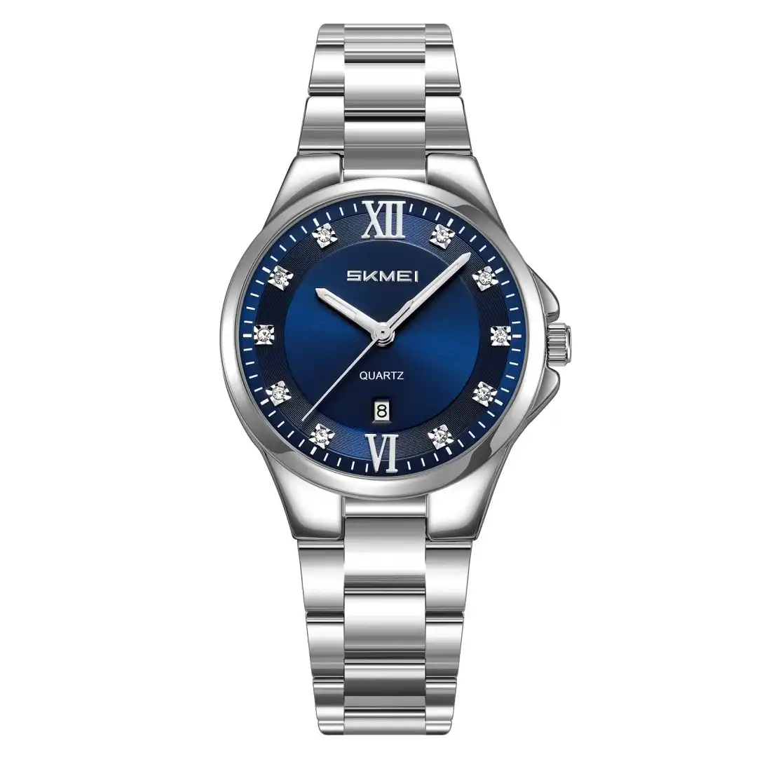 Product image of SKMEI 9409 Women’s Luxury Diamond Quartz Watch – Stainless Steel Bracelet, Date Display & Luminous Analog Watch
